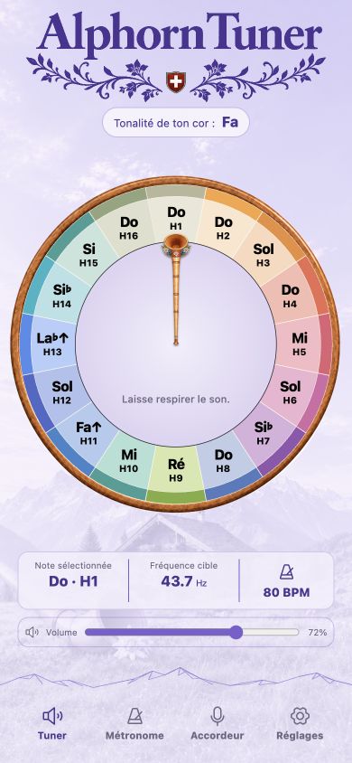 Tuner : choisir et écouter une harmonique
